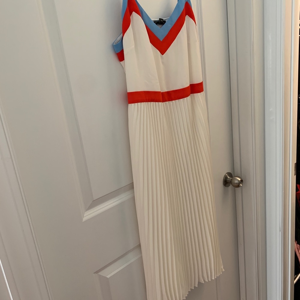 Banana Republic MIDI Dress. Red white and Blue